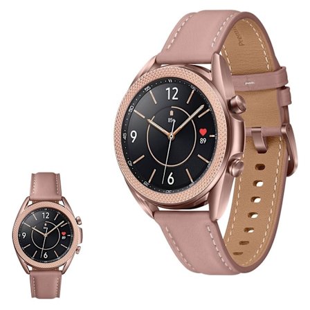 Samsung Galaxy Watch 3 (41mm) strassikivikoristeinen rengas - Ruusukulta
