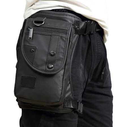 1 stk. Ben taske til mænd Motorcykelkørsel Dame Bæltetaske Udendørs Rejser Fiskeri Vandring Cykling Hoftetasker