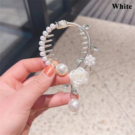 Hårklämmor Huvudbonader VIT vit