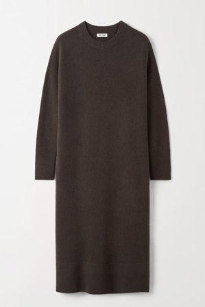 Soft Goat - Oversize Dress - Cashmere dress - S - Chocolate
