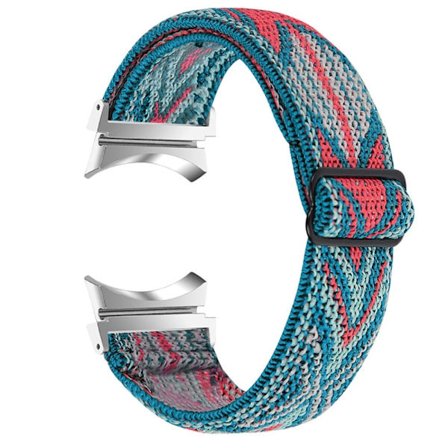 Elastiskt klockarmband med coolt mönster för Samsung Galaxy Watch 4 - Blå / Röd