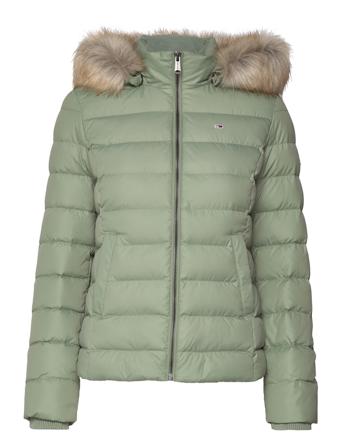 Tjw Basic Hooded Down Jacket Fodrad Jacka Grön Tommy Jeans