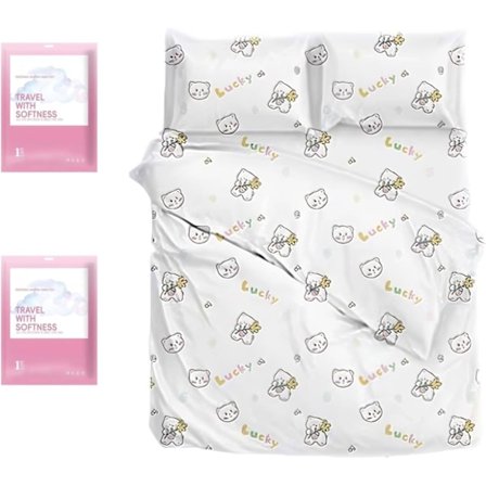 Trykt genanvendeligt lagen sæt - Tykke non-woven stoflagner til rejser og hjemmet, bærbar sengetøj