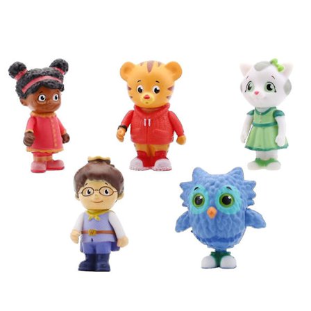 5 stk/sett Daniel Tiger Neighborhood Friends Ornament Kompatibel Med Barn Søt Figur Ornament Hjem Ny