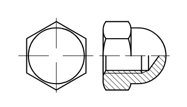 REYHER 015876000050000 Hattmutter DIN 1587, 100-pack M5, Infästning