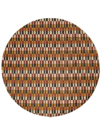 Tapis De Laine Denver Rouge Rouille Rond Oeko-Tex