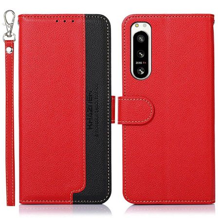 KHAZNEH Phone Cover for Sony Xperia 5 IV - Red-Black