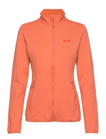 Peak Grid Fleece W Sweat-shirts & Hoodies Fleeces & Midlayers Oransje Jack Wolfskin*Betinget Tilbud