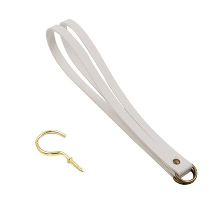 Gardinholder Rope Læder Tiebacks HVID