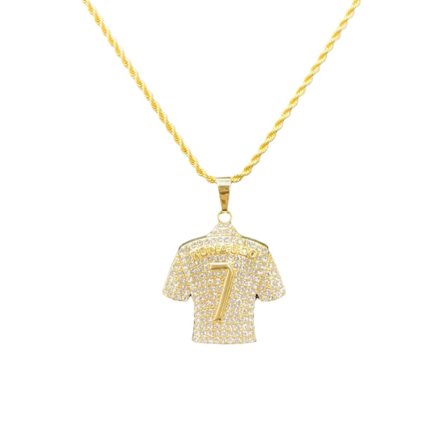 Fotbollsfan Halsband med Guldhänge - Kompatibelt med Ronaldo[JUN]