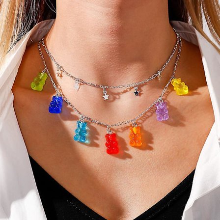Gummy Bear Halsband i Silver