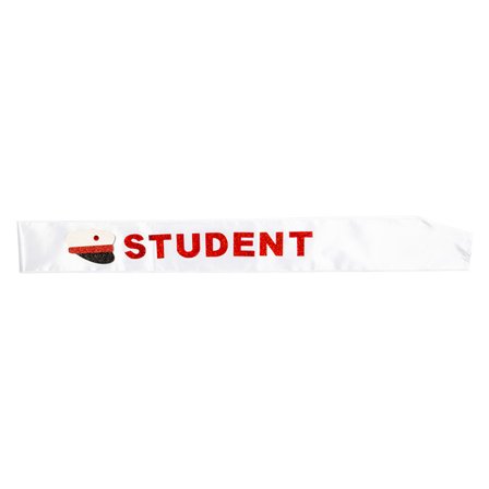 Sash Student Vit/Röd