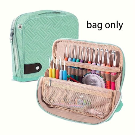 Polstret Opbevaring til Hæklenåle - Stående Organizer til Hækleværktøj - Holder til Strikke- og Hækletilbehør, Nåle, Tilbehør og Gave