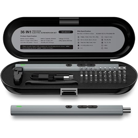 36 i 1 Præcisions Elektrisk Skruetrækker, Ledningsfri Elektrisk Skruetrækker