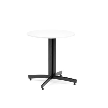 Bord SANNA, Ø700x720 mm, svart/vit