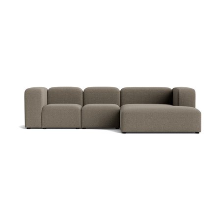 Milo Chaiselongue-Sofa, rechts | 300 cm in Nordic Grau, modernes Design, bequeme Polsterung aus PU-Schaum, stilvolles Ecksofa für Wohnzimmer