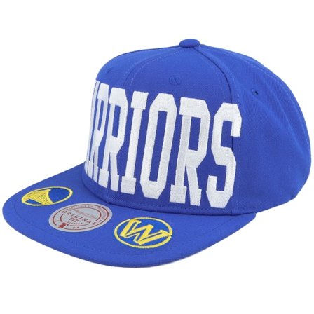 Mitchell & Ness - NBA Ble snapback Czapka Z Daszkiem - Golden State Warriors Big Text 1 Blue Snapback @ Hatstore