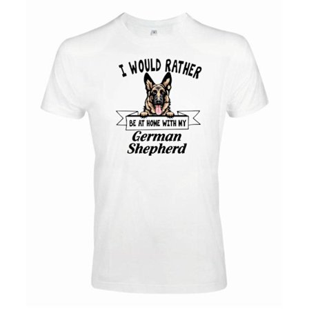 German shepherd Kikande hund t-shirt - Rather be with...