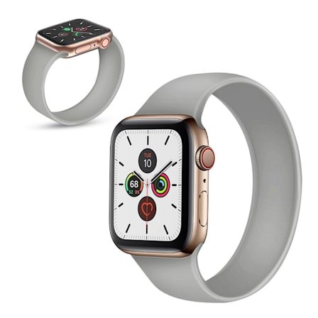 Apple Watch Series 5 / 4 40mm silicone flex watch band - Grey Size: S