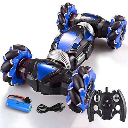 2,4ghz 4wd Rc bilradiokontrollstunt bil vridande terrängfordon drift med ljus och musik