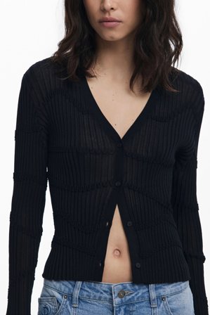 Desigual Cardigan Donna Nero