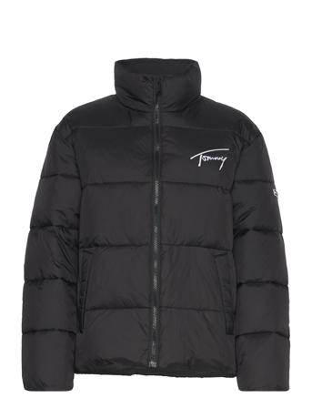 Tjw Signature Modern Puffer Fôret Jakke Svart Tommy Jeans