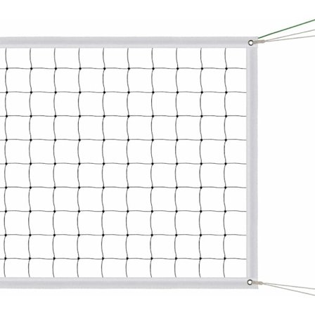 Volleyballnett i standardstørrelse (9,5 m x 1 m) - med stålwire - forsterkede sider - for strand, hage, basseng, innendørs og utendørs (Ne