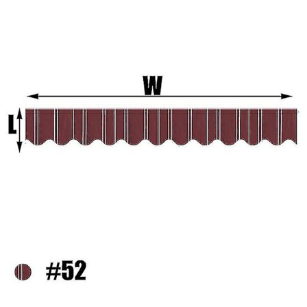 Born Pretty 2,5m/3m/3,5m/4m/5m Butiksbanner Ersättning Vattentät Tygremsor Vågig Valans Solskydd Takfönster Uterum Markis