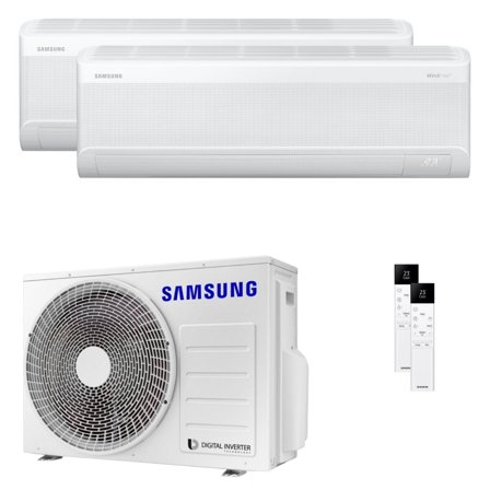Condizionatore Samsung Windfree Avant S2 dual split 9000+18000 BTU inverter A++ wifi unità esterna 5.2 kW