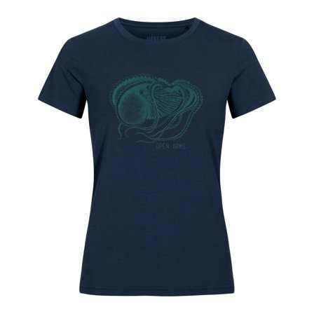 Urberg Tafjord Bamboo Tee Women's Women short-sleeved sweaters Blue XS