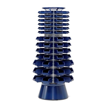 Kleinteilekarussell mit 104 Behältern