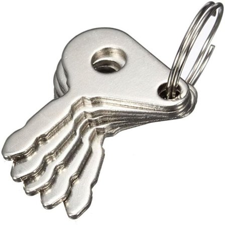 5 stk. tændingsnøgler til Lucas traktorer, landbrugsmaskiner, diverse gravemaskiner, fabrik 35670