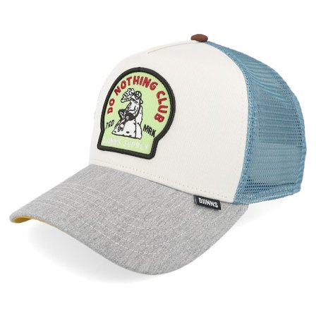 Djinns - Blanc trucker Casquette - Hft Cap Dnc Frog White/Grey/Blue A-Frame Trucker @ Hatstore
