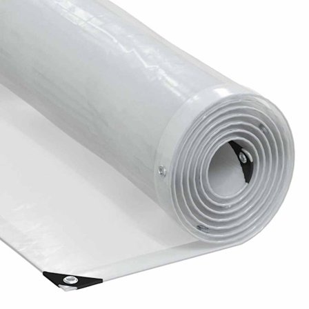 Klar presenning med öljetter 4x10 m polyeten