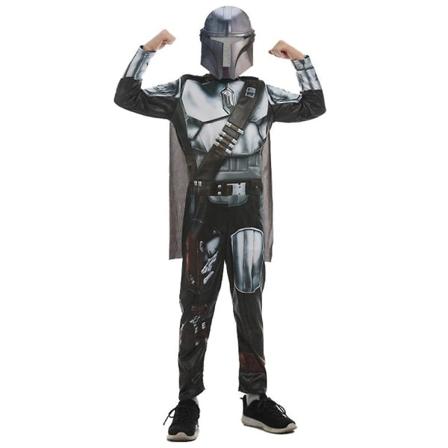4-10 år Børn Star Wars The Mandalorian Cosplay Kostume Outfit Jumpsuit Med Kappe Maske Fest Kostume Gaver 7-8 År SQBB Z