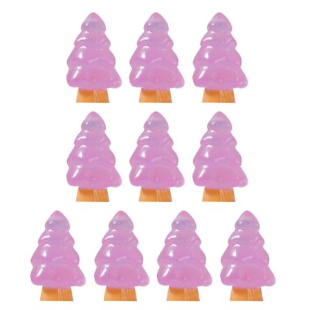 10 stk Microlandschaft Miniatyr juletrepynt Snølandskapstilbehør Resin Håndverk Lysende ornamenter