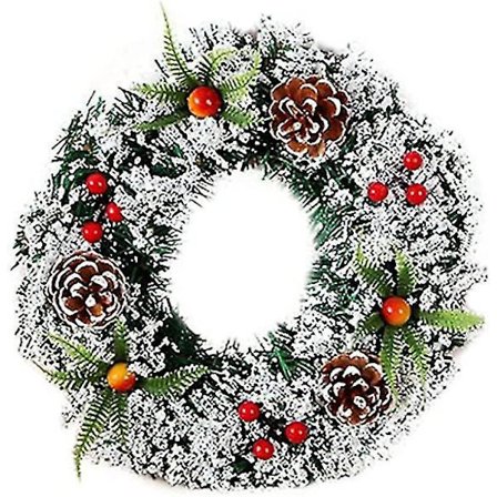 Julekranser Dekorasjoner 32cm Krans Klokker Kuler Sløyfe