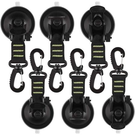 6 kpl Imuripidikkeitä Ankkureilla ja Kiinnityslenkeillä, Leirintätelttailun Tarvikkeet Auton Kattokatoksen Kiinnittämiseen