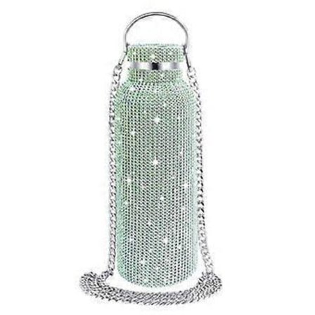 Diamant Vattenflaska Bling Strass Rostfritt Stål Termosflaska