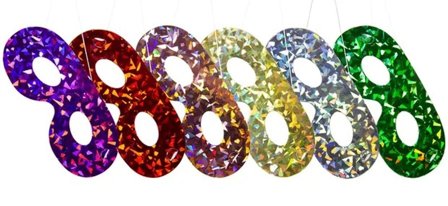 Holografiset naamiot monivärinen 6-pack