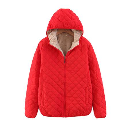 Kvinnor Enfärgad Med Fickor Hoodjacka Front Zip Coat