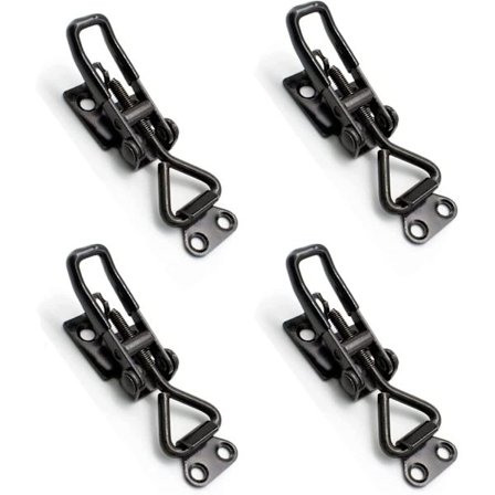 4-delt spennlås i rustfritt stål, metallspennlås, justerbar spenneskrue, justerbare spennskruer, egnet for skap