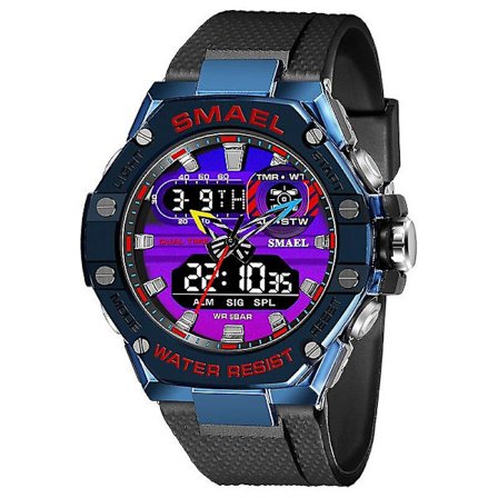 Smael Sport Watch For Man Dual Time Watch For Man Led Light Watch Alarm 8066 Mode Sportklockor Military S Shiock Armbandsur