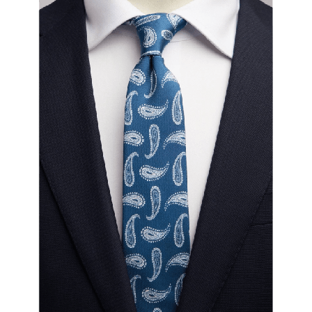 John Henric Tie Paisley Kostymtillbehör Herr Blå 6,5
