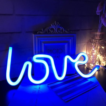 Neon Love Signs Light LED Love Dekorativ Kunst Marquee Skilt - Vegg