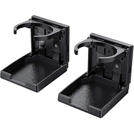 2 stk Universal Justerbar Foldbar Koppholder Svart Bil Drikkeholder Bokser