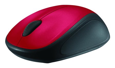Logitech M235 - Mus - optisk - trådløs - 2.4 GHz - USB trådløs mottaker - rød