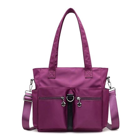 Dams Casual Handväska Axelväska Stor Kapacitet Handväska Mjuk Nylonväska