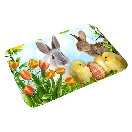 Søte Dørrmatter med Dyr Påske Gulvmatte Vaskbare Matter Hjem Påskedagsdekor