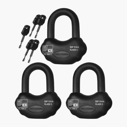 Hänglås RSL 504C-2 klass 3 3-pack